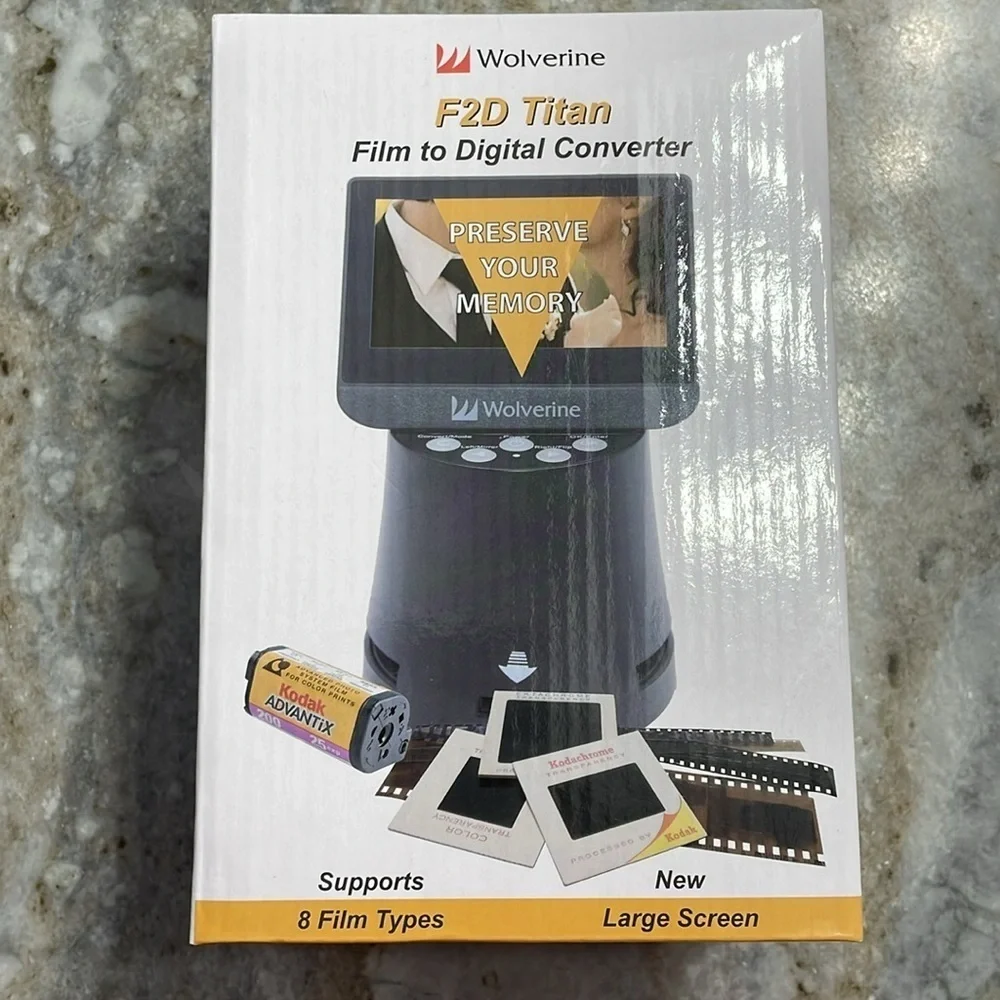 Wolverine 8 in 1 Film To Digital Converter F2D Titan 4.3” Screen